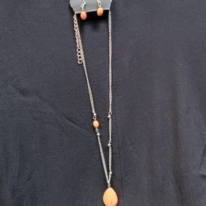 NWTPaparazzi - "Peaceful Prairies" - Orange Dainty Stone Necklace